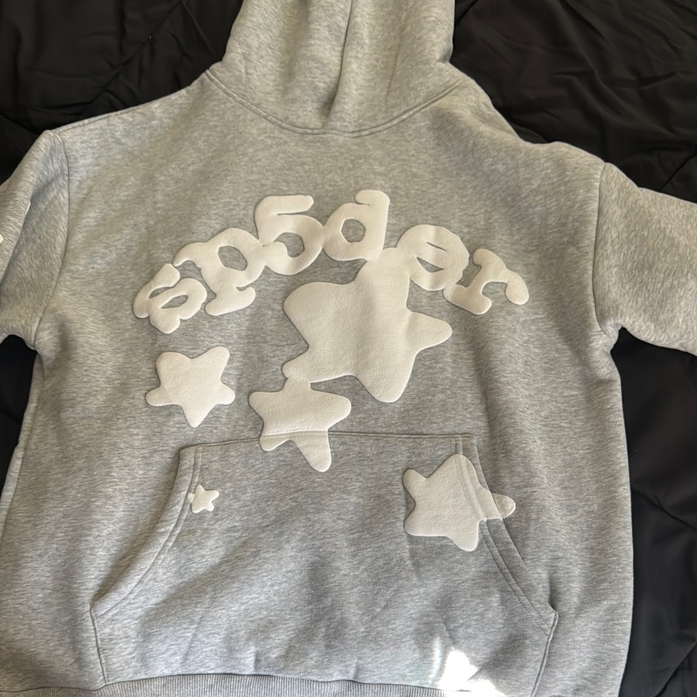 Gray and White Soccer Design Sweater